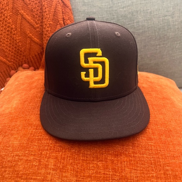 San Diego Padres Hat Cap Brown New Era 59Fifty On Field Men’s - 6 7/8 - Picture 1 of 8